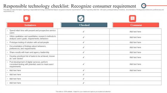 Playbook To Remediate False Responsible Technology Checklist Recognize Consumer Ideas Pdf