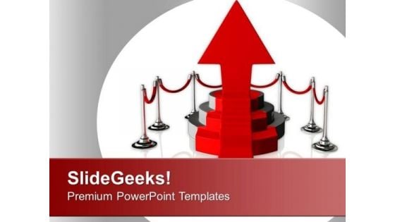 Podium On White Background Is Success PowerPoint Templates Ppt Backgrounds For Slides 0213