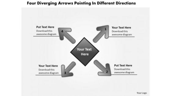 Pointing Different Directions Relative Circular Flow Arrow Process PowerPoint Templates