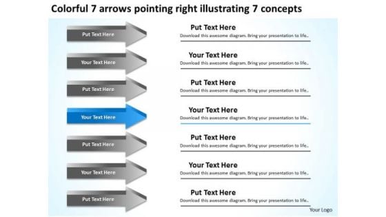 Pointing Right Illustrating Concepts Microsoft Business Plan Software PowerPoint Slides