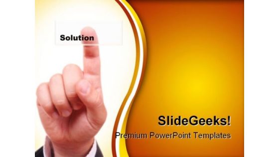 Pointing Solution Business PowerPoint Themes And PowerPoint Slides 0711