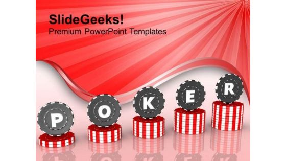 Poker Chips Game Success PowerPoint Templates Ppt Backgrounds For Slides 0413