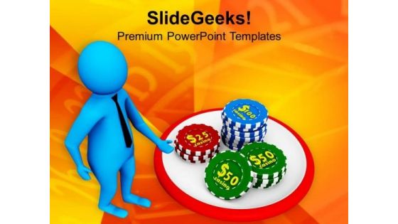 Poker Is Source Of Earning PowerPoint Templates Ppt Backgrounds For Slides 0713