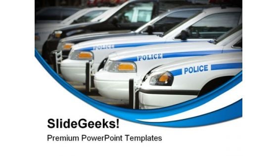 Police Cars Government PowerPoint Templates And PowerPoint Backgrounds 0311