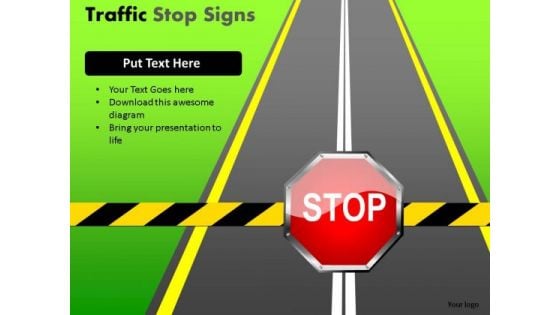 Policeman Road Traffic Stop PowerPoint Slides And Ppt Diagram Templates