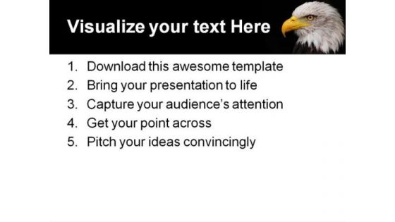 Portrait Of Eagle Animals PowerPoint Template 1110