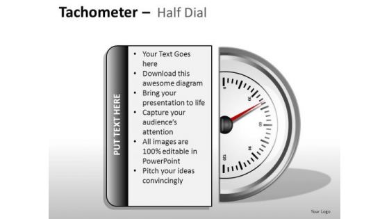 Position Tachometer Half Dial PowerPoint Slides And Ppt Diagram Templates