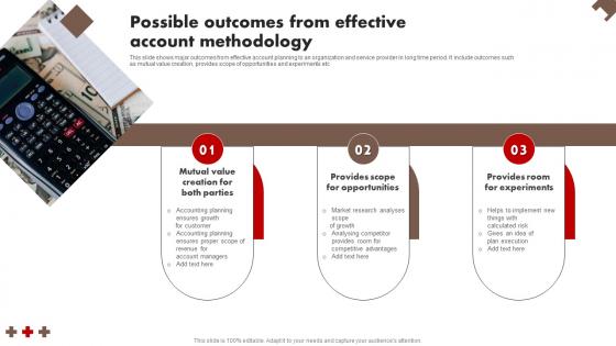 Possible Outcomes From Effective Account Methodology Infographics Pdf