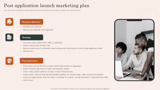 Post Application Launch Marketing Mobile App Development And Advertising Service Slides Pdf