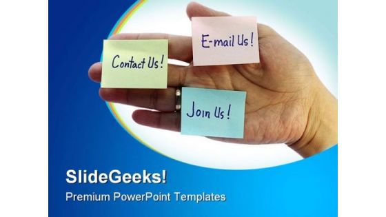 Post It Notes Internet PowerPoint Templates And PowerPoint Backgrounds 0311