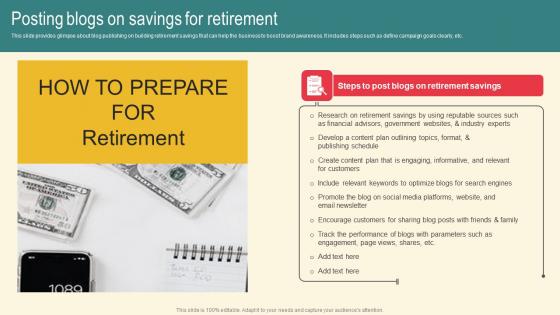 Posting Blogs On Savings Marketing Plan For Boosting Client Retention In Retail Banking Rules Pdf