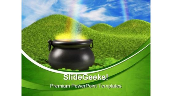 Pot Of Gold Business PowerPoint Themes And PowerPoint Slides 0511