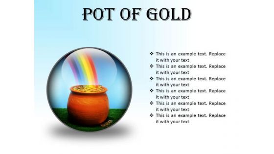 Pot Of Gold Money PowerPoint Presentation Slides C