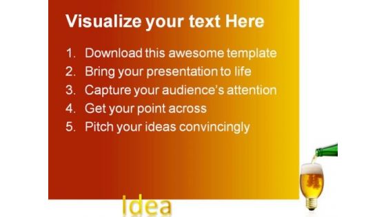 Pouring Idea Business PowerPoint Templates And PowerPoint Backgrounds 0811