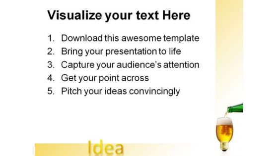 Pouring Idea Business PowerPoint Themes And PowerPoint Slides 0811
