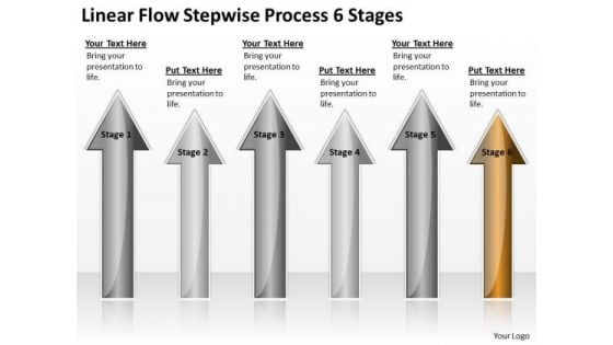 Power Point Arrows Stepwise Process 6 Stages Ppt PowerPoint Templates Backgrounds For Slides