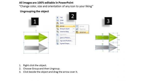 PowerPoint Arrow Shapes Comparison Process Ppt Templates Backgrounds For Slides