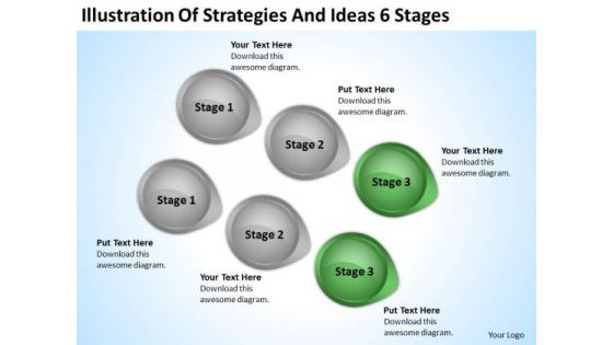 PowerPoint Arrow Shapes Illustration Of Strategies And Ideas 6 Stages Slide