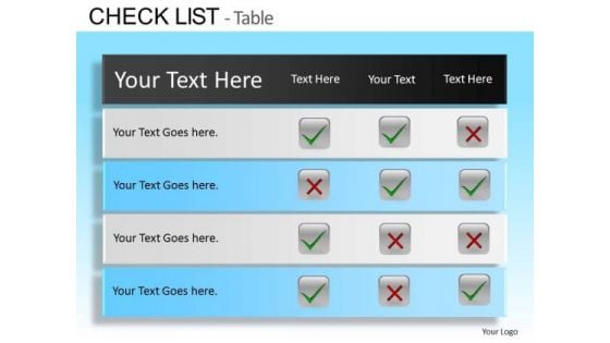 PowerPoint Background Executive Education Check List Table Ppt Themes