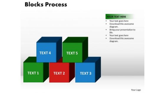 PowerPoint Backgrounds Blocks Process Teamwork Ppt Slides