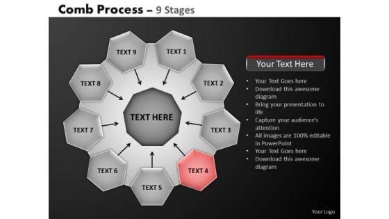 PowerPoint Backgrounds Business Hub And Spokes Process Ppt Design