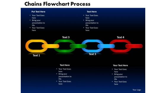 PowerPoint Backgrounds Chains Flowchart Process Business Ppt Slide Designs