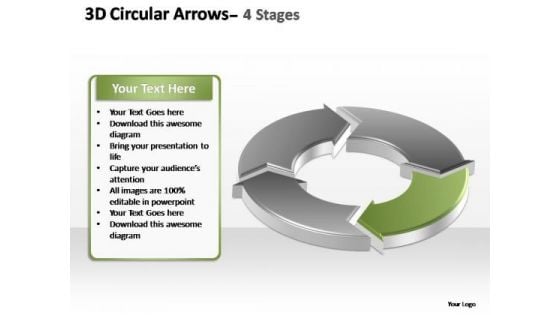 PowerPoint Backgrounds Chart Circular Arrows Ppt Design