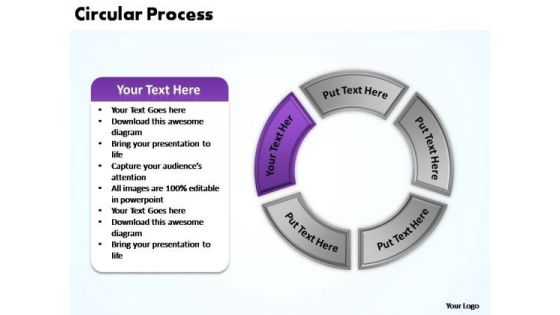 PowerPoint Backgrounds Chart Circular Process Ppt Design Slides