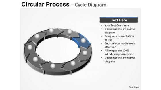 PowerPoint Backgrounds Chart Circular Process Ppt Presentation Designs