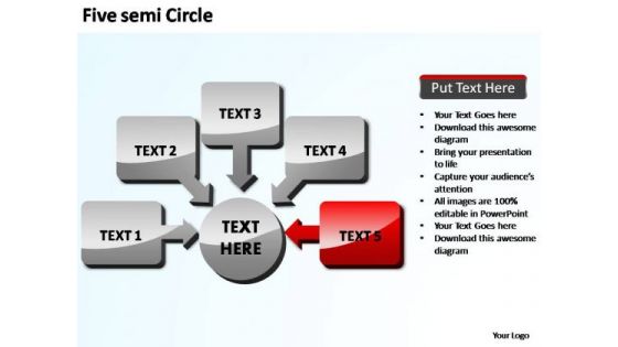 PowerPoint Backgrounds Chart Five New Concepts Ppt Slide