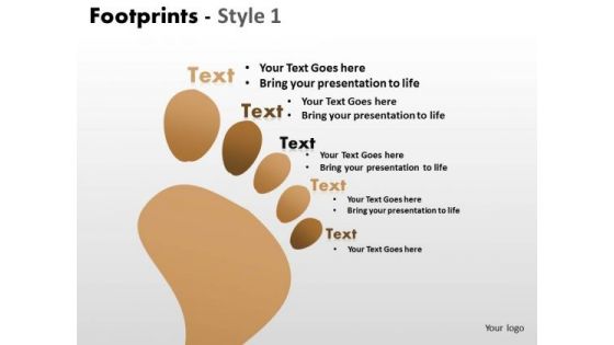 PowerPoint Backgrounds Chart Footprints Ppt Presentation