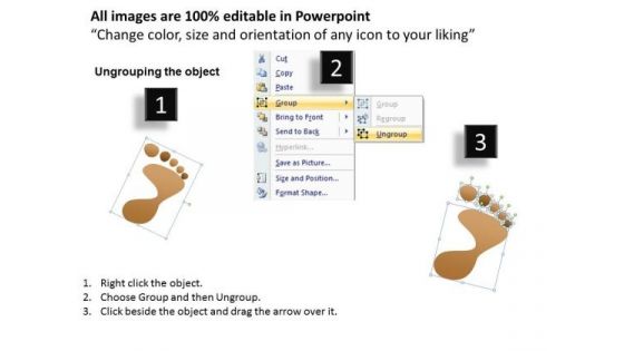 PowerPoint Backgrounds Chart Footprints Ppt Presentation