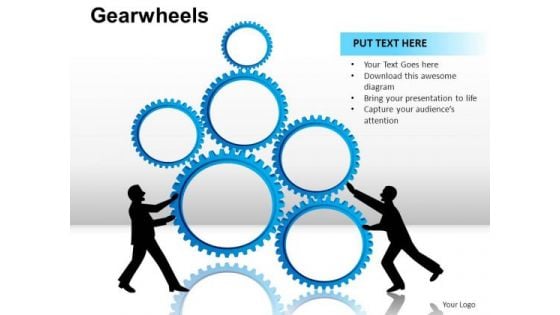 PowerPoint Backgrounds Chart Gear Wheel Ppt Backgrounds