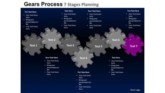 PowerPoint Backgrounds Chart Gears Process Ppt Design