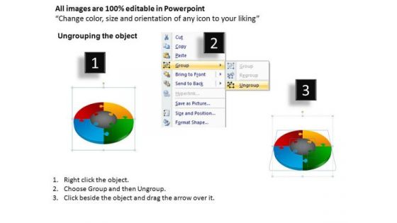 PowerPoint Backgrounds Chart Jigsaw Pie Chart Ppt Templates