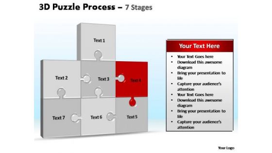 PowerPoint Backgrounds Chart Puzzle Process Ppt Design