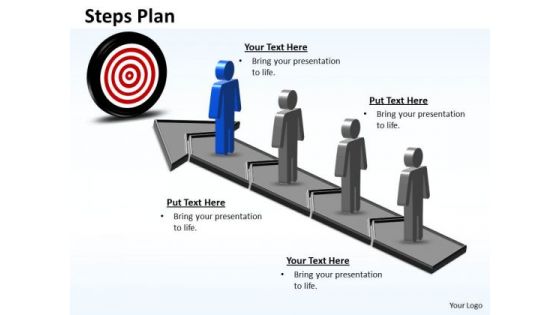 PowerPoint Backgrounds Chart Steps Plan 4 Stages Style 6 Ppt Slide