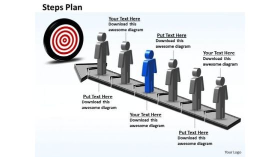 PowerPoint Backgrounds Chart Steps Plan 6 Stages Style 6 Ppt Slide