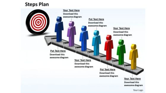 PowerPoint Backgrounds Chart Steps Plan 7 Stages Style 6 Ppt Design