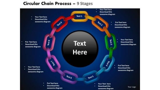 PowerPoint Backgrounds Circle Chart Circular Gears Ppt Template