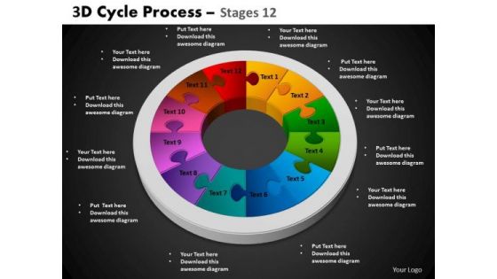 PowerPoint Backgrounds Circle Chart Cycle Process Ppt Process