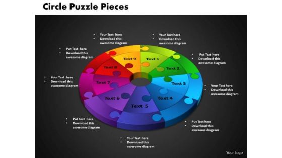 PowerPoint Backgrounds Circle Puzzle Diagram Ppt Templates