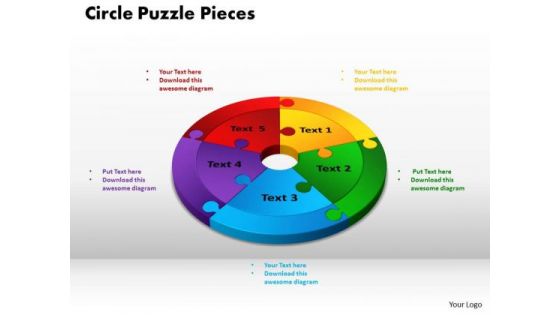 PowerPoint Backgrounds Circle Puzzle Pieces Chart Ppt Slide