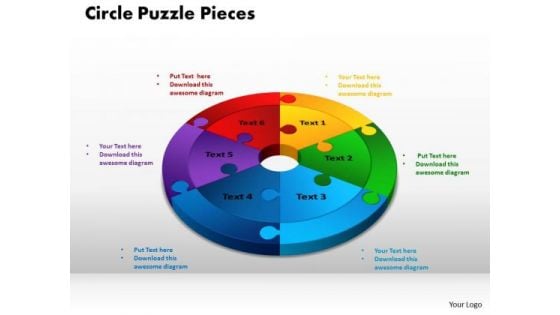 PowerPoint Backgrounds Circle Puzzle Pieces Image Ppt Template