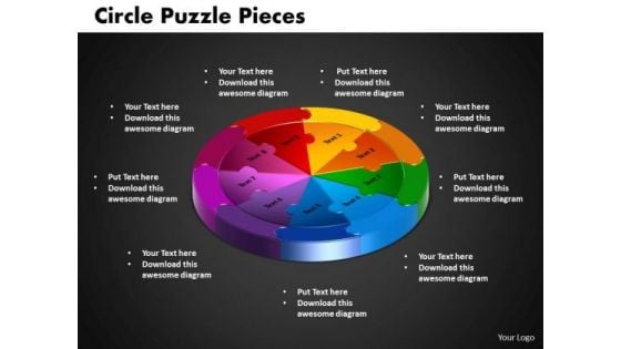 PowerPoint Backgrounds Circle Puzzle Process Ppt Backgrounds