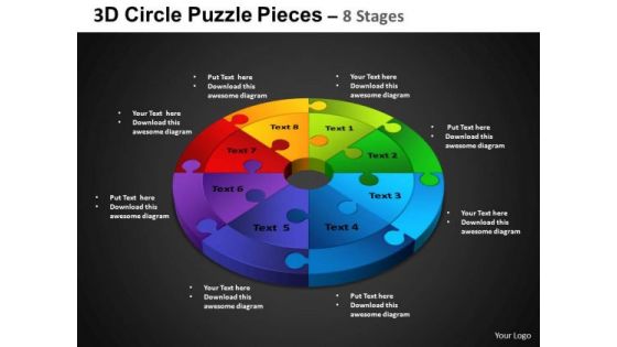 PowerPoint Backgrounds Circular Chart Circle Puzzle Diagram Ppt Slide