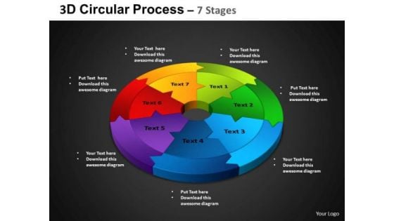 PowerPoint Backgrounds Circular Chart Circular Process Ppt Presentation