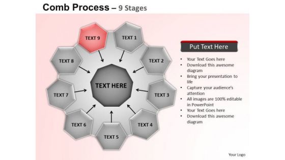 PowerPoint Backgrounds Circular Flow Diagram Ppt Template