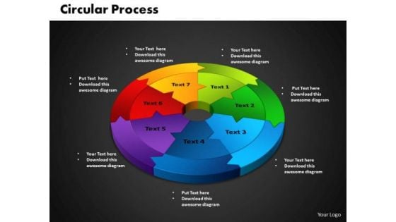 PowerPoint Backgrounds Circular Process Chart Ppt Backgrounds