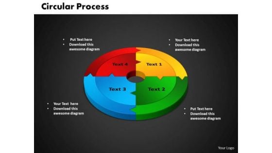 PowerPoint Backgrounds Circular Process Leadership Ppt Designs